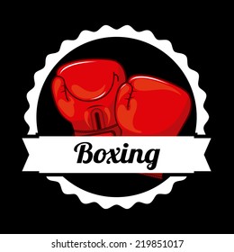 boxing graphic design , vector illustration