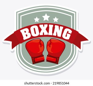 boxing graphic design , vector illustration