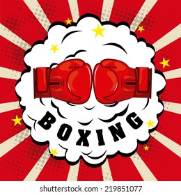 boxing graphic design , vector illustration