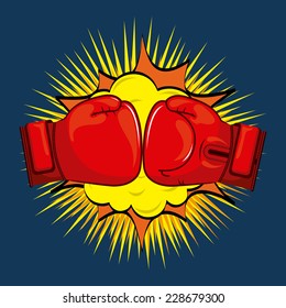 boxing graphic design , vector illustration