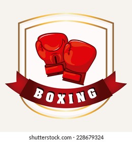 boxing graphic design , vector illustration