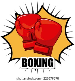 boxing graphic design , vector illustration