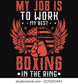 Boxing graphics tshirt design vector design 