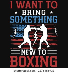 Boxing graphics tshirt design vector design 