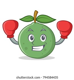 Boxing guava character cartoon style