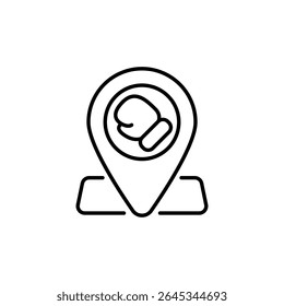 Boxing Gym Location Pin Pointing A Martial Arts Training Place