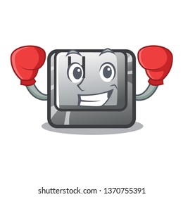 Boxing H button installed in cartoon game