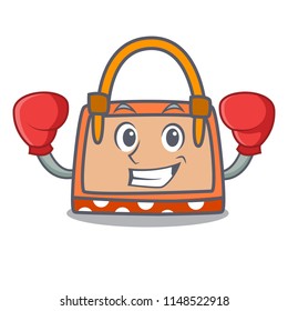 Boxing hand bag character cartoon