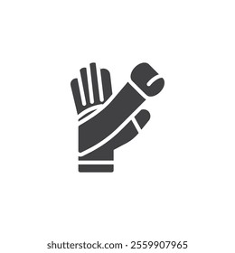 Boxing Hand Wraps vector icon. filled flat sign for mobile concept and web design. Protective bandage wrapped around a boxer hand glyph icon. Symbol, logo illustration. Vector graphics