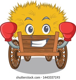 Boxing hayride isolated within in the character