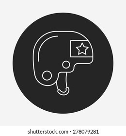 boxing headguard line icon