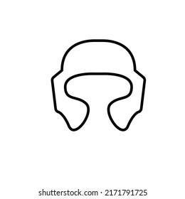 boxing helmet editable stroke icon, Smart stroke icon