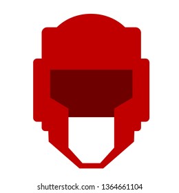 Boxing helmet flat illustration