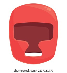 Boxing helmet icon cartoon vector. Sport fighter. Match glove