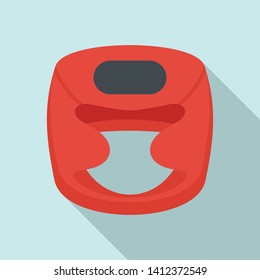Boxing helmet icon. Flat illustration of boxing helmet vector icon for web design
