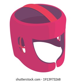 Boxing helmet icon. Isometric of boxing helmet vector icon for web design isolated on white background