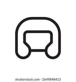 Boxing helmet icon on white background