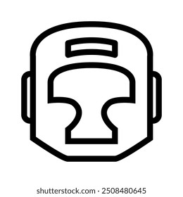 boxing helmet icon. Outline style design isolated on white background