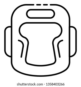 Boxing helmet icon. Outline boxing helmet vector icon for web design isolated on white background