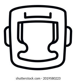 Boxing helmet icon. Outline Boxing helmet vector icon for web design isolated on white background