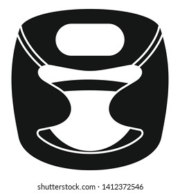 Boxing helmet icon. Simple illustration of boxing helmet vector icon for web design isolated on white background