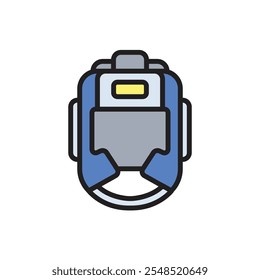 Ilustração do vetor do ícone do capacete de boxe