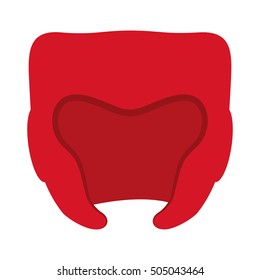 Boxing helmet isolated icon vector illustration design