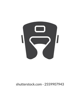 Boxing helmet vector icon. filled flat sign for mobile concept and web design. Boxing Headgear glyph icon. Symbol, logo illustration. Vector graphics