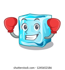 Boxing Ice cubes shape on the cartoon