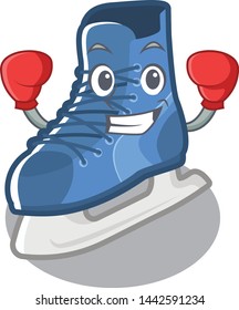 Boxing ice skate isolated with the mascot