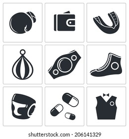 Boxing icon collection