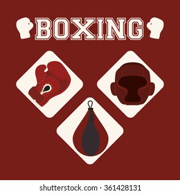 Boxing icon design 