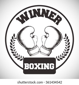 Boxing icon design 