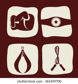 Boxing icon design 