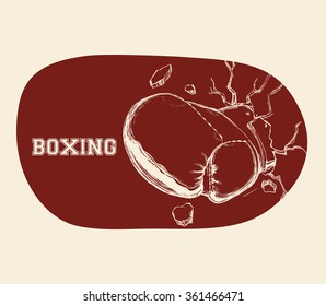 Boxing icon design 