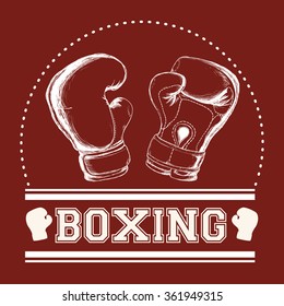 Boxing icon design 