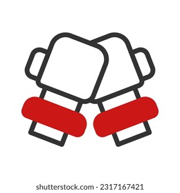 Boxing icon duotone red black colour sport illustration vector element and symbol perfect.