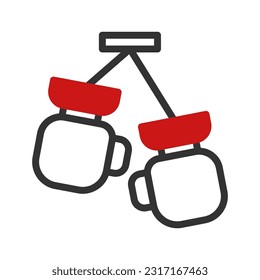 Boxing icon duotone red black colour sport illustration vector element and symbol perfect.
