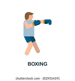 Boxing icon. Flat sign element from extreme sport collection. Creative Boxing icon for web design, templates, infographics and more