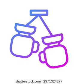 Boxing icon Gradient purple sport illustration vector element and symbol perfect.