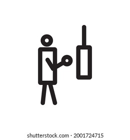 boxing icon or logo vector illustration of isolated sign symbol, vector illustration with high quality black outline.