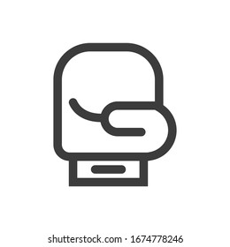 Boxing icon on white background