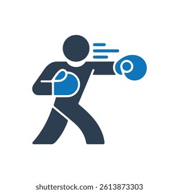 Boxing Icon On White Background