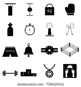 boxing icon set