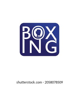 Boxing icon set and boxer design illustration symbol of fighter