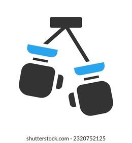 Boxing icon solid blue black colour sport illustration vector element and symbol perfect.