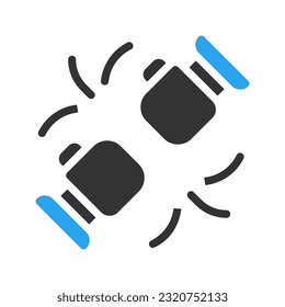 Boxing icon solid blue black colour sport illustration vector element and symbol perfect.