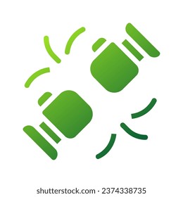 Boxing icon solid gradient green sport illustration vector element and symbol perfect.