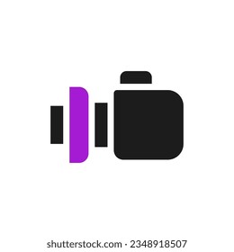 Boxing icon solid purple black sport illustration vector element and symbol perfect.