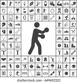 Boxing icon. Sport set of icons